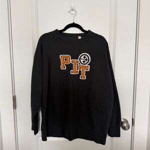 Tailgate Pittsburgh Steelers Oversized Crewneck Sweatshirt
